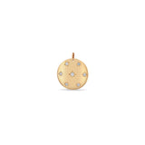 Zoë Chicco 14k Gold Scattered Star Set Diamonds Aura Disc Charm Pendant