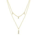 Zoë Chicco 14k Gold Diamond Bezel Charms & Drop Pendant Layered Necklace