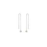 Zoë Chicco 14kt Gold Floating White Diamond Threader Earrings