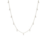 Zoë Chicco 14kt Gold 11 Dangling Diamond Choker Chain Necklace