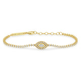 Zoë Chicco 14k Gold Marquise Diamond Halo Tennis Bracelet