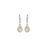 Zoe Chicco 14kt Gold Pear Diamond Halo Drop Earrings