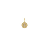 Zoë Chicco 14k Gold Pavé Diamond Star Small Disc Charm Pendant with Spring Ring