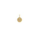 Zoë Chicco 14k Gold Pavé Diamond Star Small Disc Charm Pendant