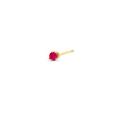 Single Zoë Chicco 14k Gold Medium Pink Sapphire Prong Stud Earring