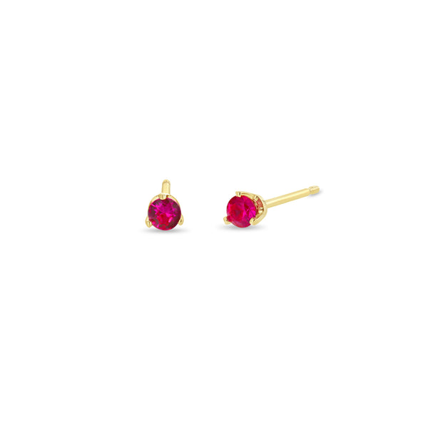 Zoë Chicco 14k Gold Medium Pink Sapphire Prong Stud Earrings