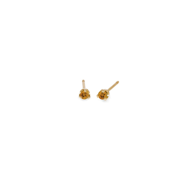 Zoë Chicco 14k Gold Citrine Prong Stud Earrings | November Birthstone