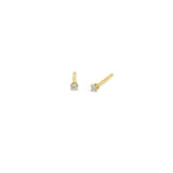 Zoë Chicco 14k Gold 1.7mm Prong Diamond Solitaire Stud Earrings