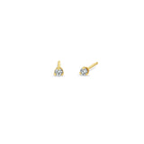 Zoë Chicco 14k Gold Small Prong Diamond Solitaire Stud Earrings