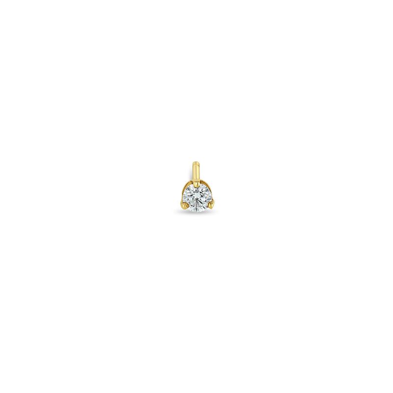 Single Zoë Chicco 14k Gold 3mm Prong Diamond Solitaire Stud Earring