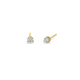 Zoë Chicco 14k Gold 3mm Prong Diamond Solitaire Stud Earrings
