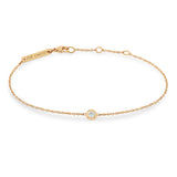 Zoë Chicco 14k Rose Gold Single Floating Diamond Bracelet