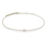 Zoë Chicco 14k White Gold Single Floating Diamond Bracelet