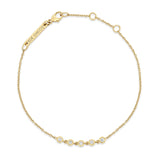 top down view of a Zoë Chicco 14k Gold 5 Linked Floating Diamond Bracelet