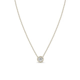 14k Floating Diamond Solitaire Necklace