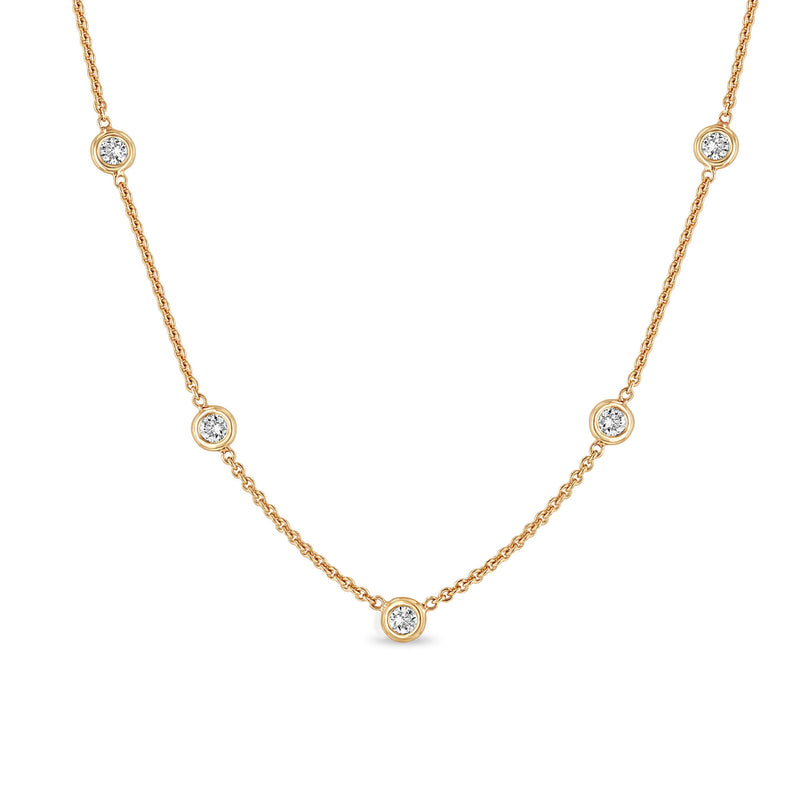 5 Carat Emerald Diamond Bezel Solitaire Necklace Raven Jewelers