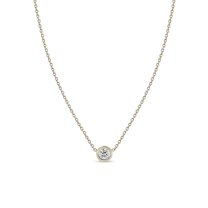 Dainty Diamond Station Necklace Princess Cut Diamond Necklace Stunning Floating  Diamond Bezel Necklace for Women - Etsy