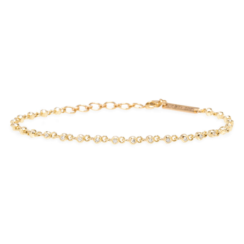 Zoë Chicco 14k Gold Linked Diamond Bezel Tennis Bracelet