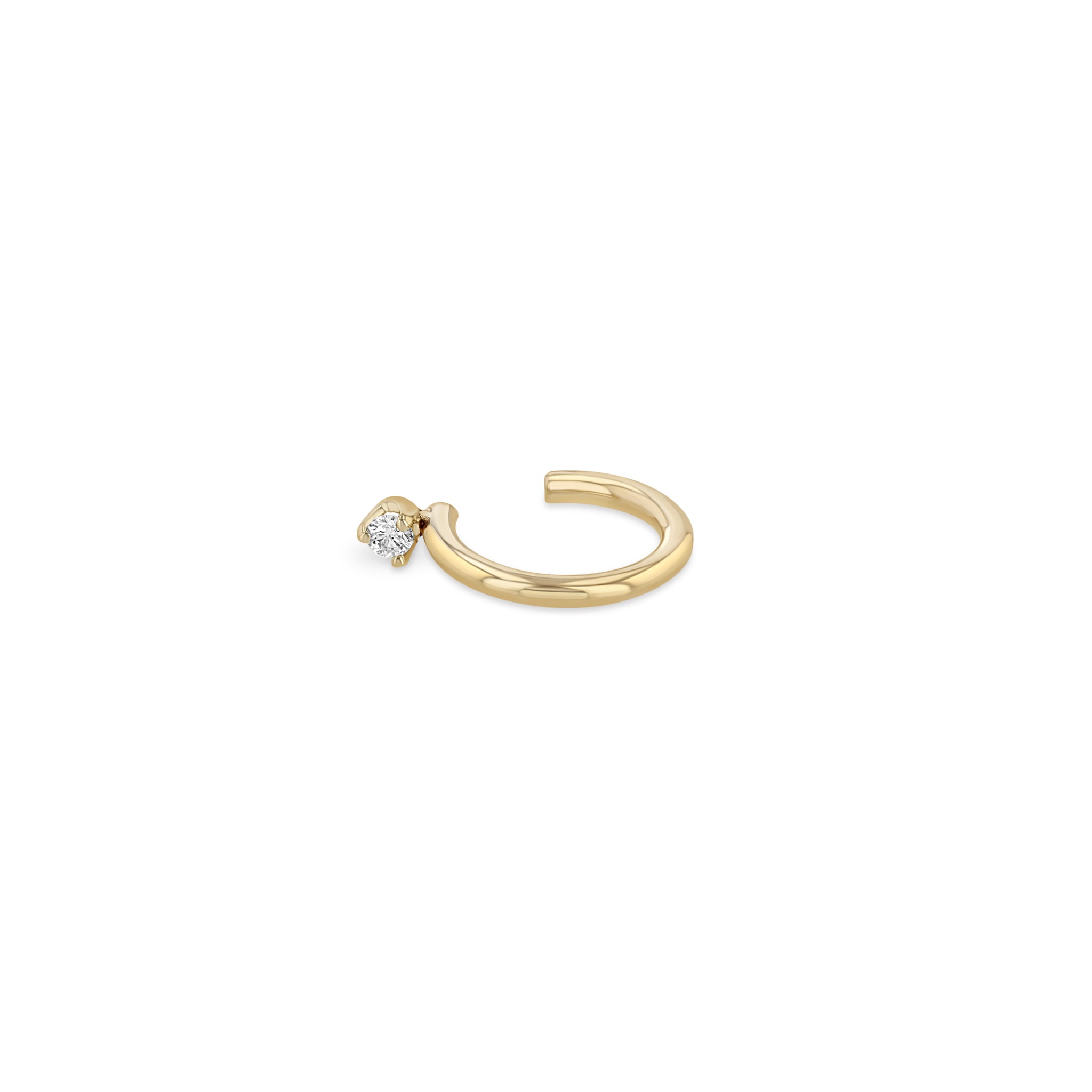 Zoë Chicco 14k Gold Prong Diamond Thick Wire Ear Cuff