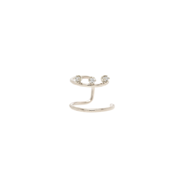 Zoë Chicco 14kt Gold 3 Prong Diamond Double Ear Cuff