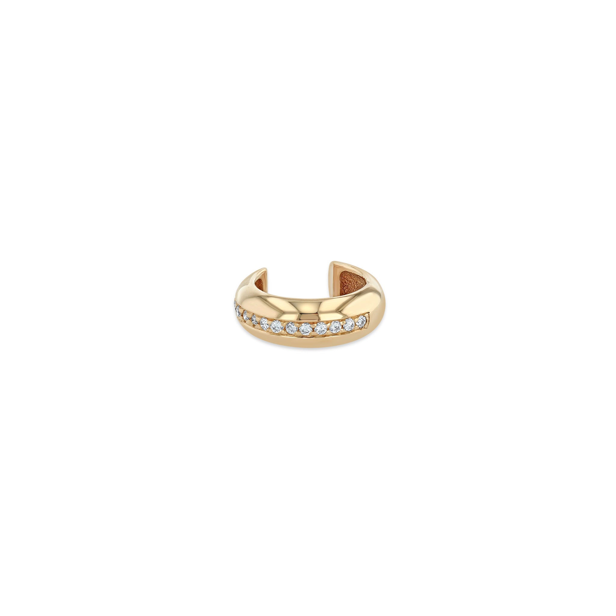 Zoë Chicco 14k Rose Gold Pavé Diamond Line Chubby Ear Cuff