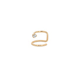 Zoë Chicco 14k Gold Single Prong Diamond Double Ear Cuff