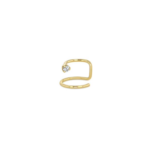 Zoë Chicco 14k Gold Single Prong Diamond Double Ear Cuff
