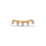 Zoë Chicco 14k Rose Gold Prong Diamond Curved Bar Ear Shield for Left Ear