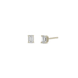 Zoë Chicco 14k Gold Emerald Cut Diamond Stud Earrings