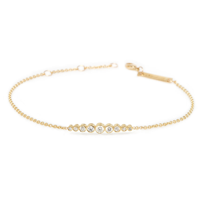 Zoë Chicco 14k Gold Graduated Diamond Bezel Bar Bracelet – ZOË CHICCO