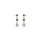 Zoë Chicco 14k Gold Linked Graduated Blue Ombre Gemstone Drop Earrings
