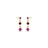 Zoë Chicco 14k Gold Linked Graduated Pink Ombre Gemstone Drop Earrings