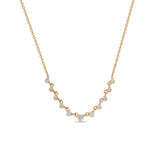Zoë Chicco 14k Gold 11 Linked Graduating Prong Diamond Necklace