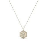 Zoë Chicco 14k Gold Snake Hexagon Medallion Necklace