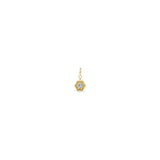 Zoë Chicco 14k Gold Diamond Hexagon Charm Pendant with Spring Ring