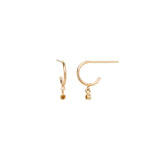Zoë Chicco 14k Gold Dangling Citrine Huggie Hoop Earrings | November Birthstone