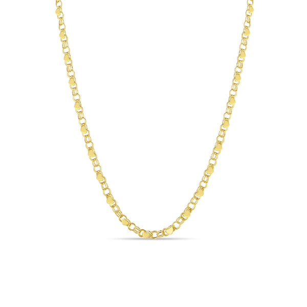 Zoë Chicco 14k Gold Heart & Double Link Chain Necklace