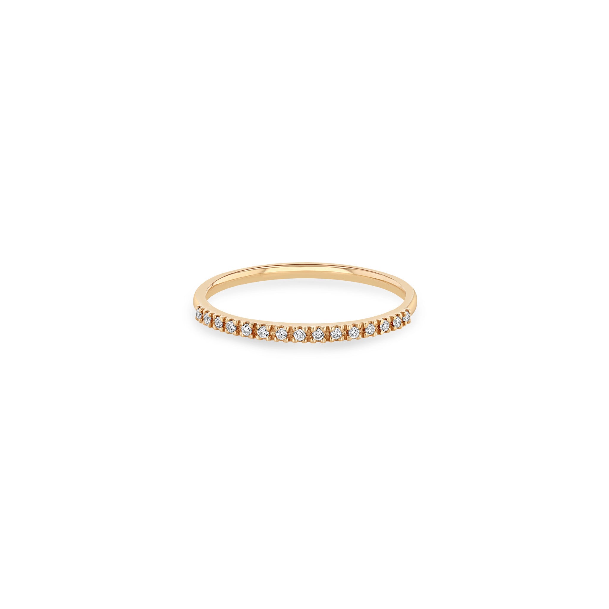 Zoë Chicco 14k Gold Pavé Diamond Half Eternity Band Ring