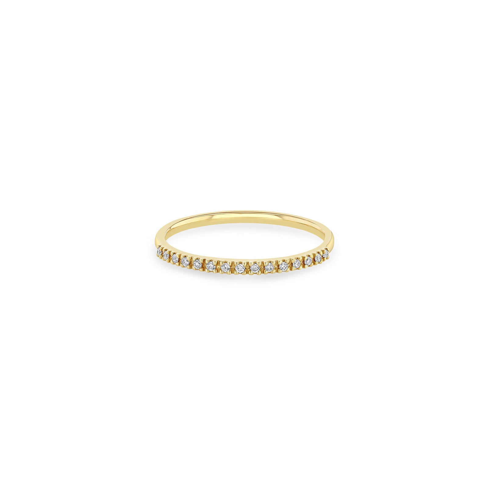 Zoë Chicco 14k Gold Pavé Diamond Half Eternity Band Ring – ZOË CHICCO