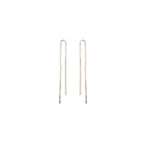 Zoë Chicco 14k Gold Short Hammered Wire Threader Earrings