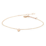 rose gold heart padlock charm bracelet