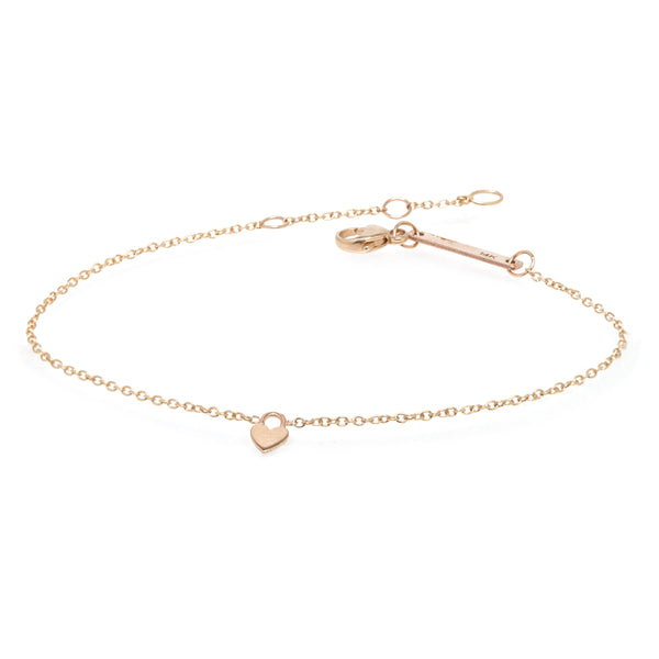 rose gold heart padlock charm bracelet