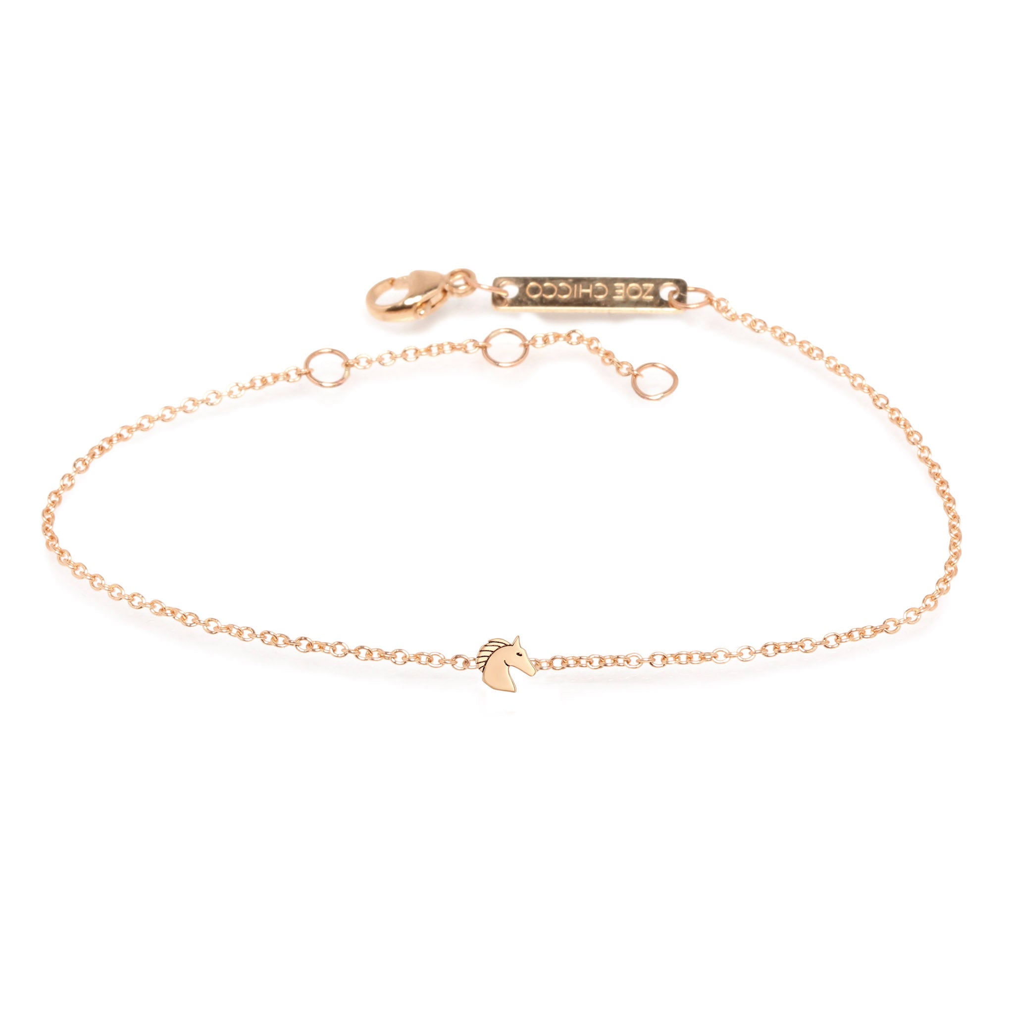 Zoë Chicco 14k Gold Itty Bitty Horse Bracelet