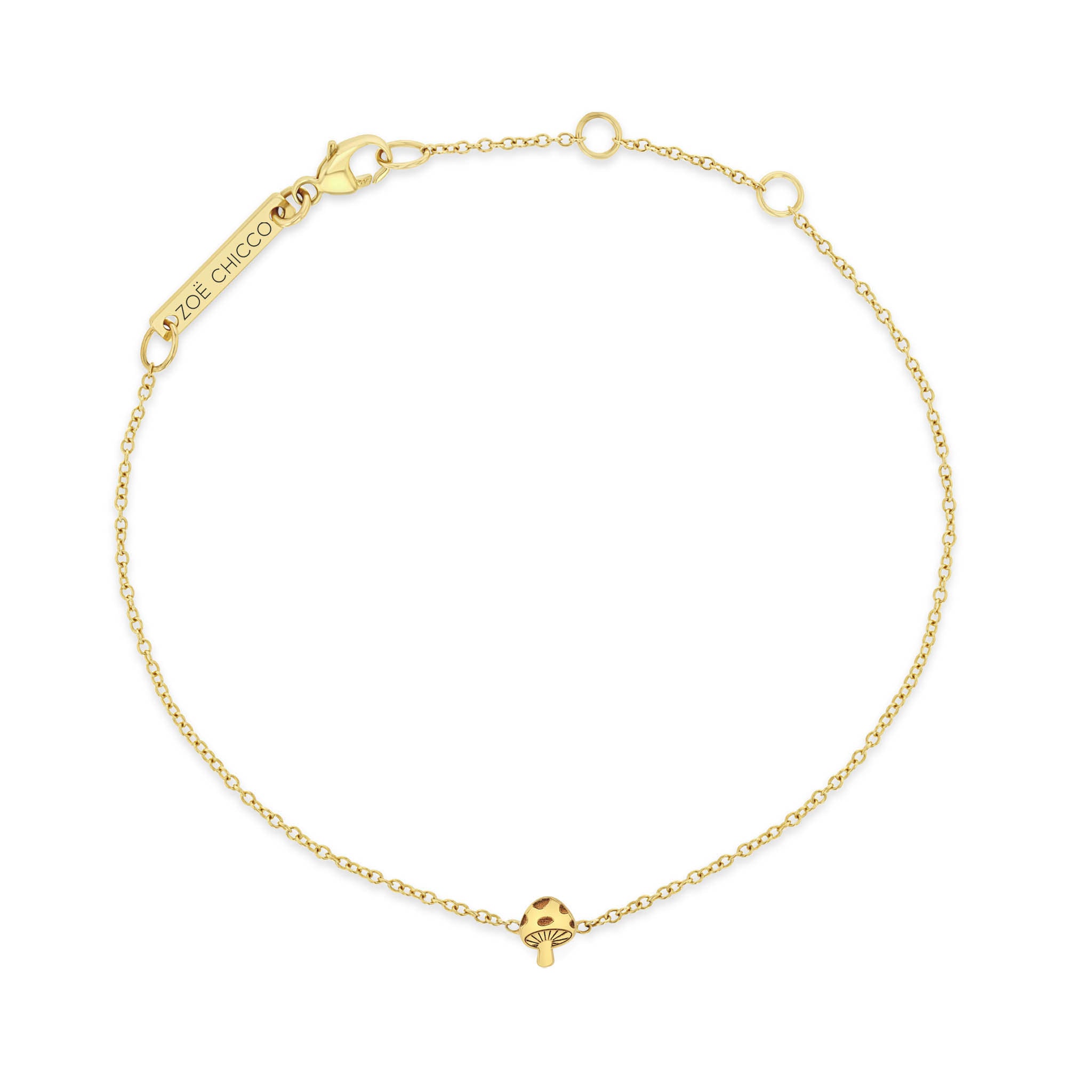 Zoë Chicco 14k Gold Itty Bitty Mushroom Bracelet – ZOË CHICCO