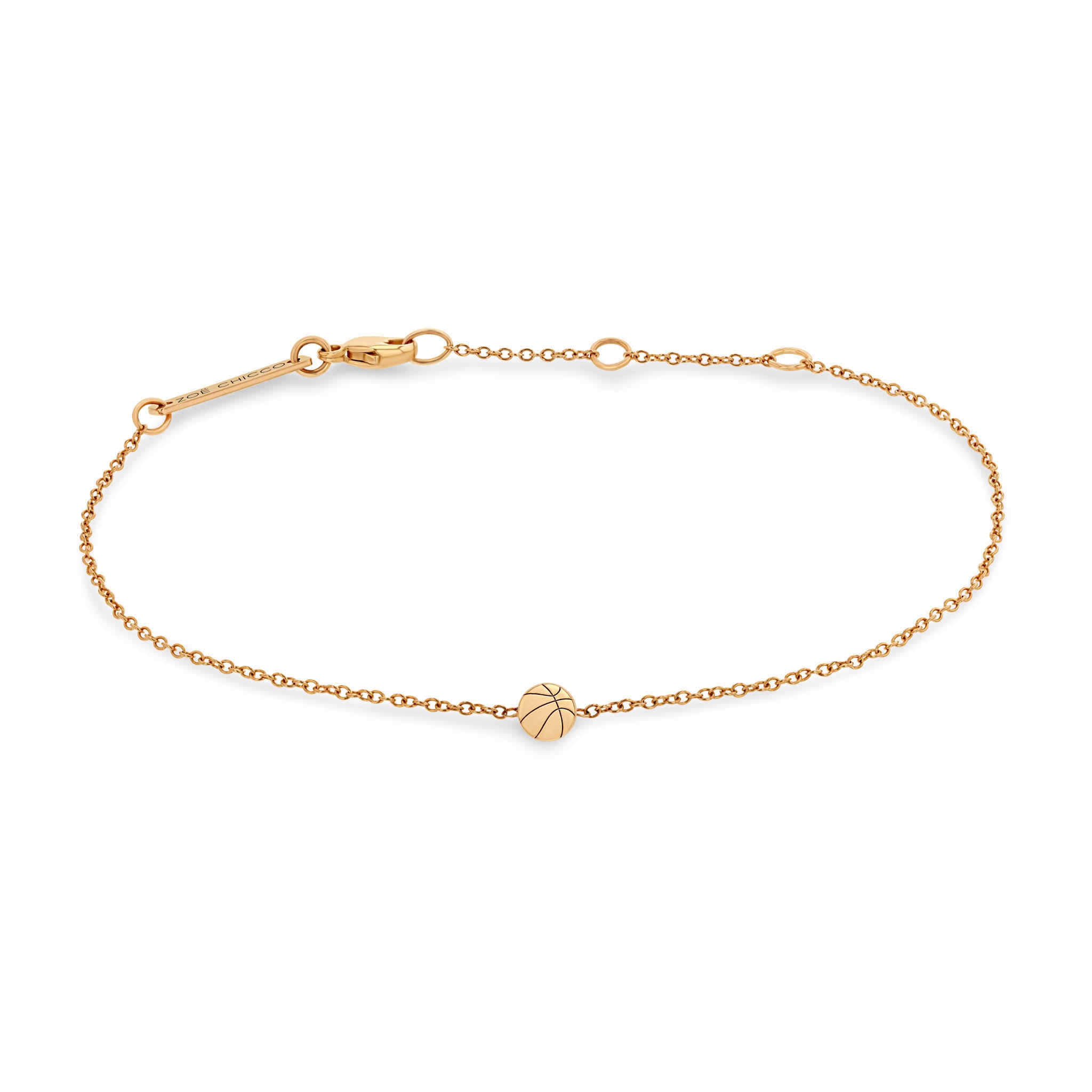 Zoë Chicco 14k Gold Itty Bitty Basketball Bracelet