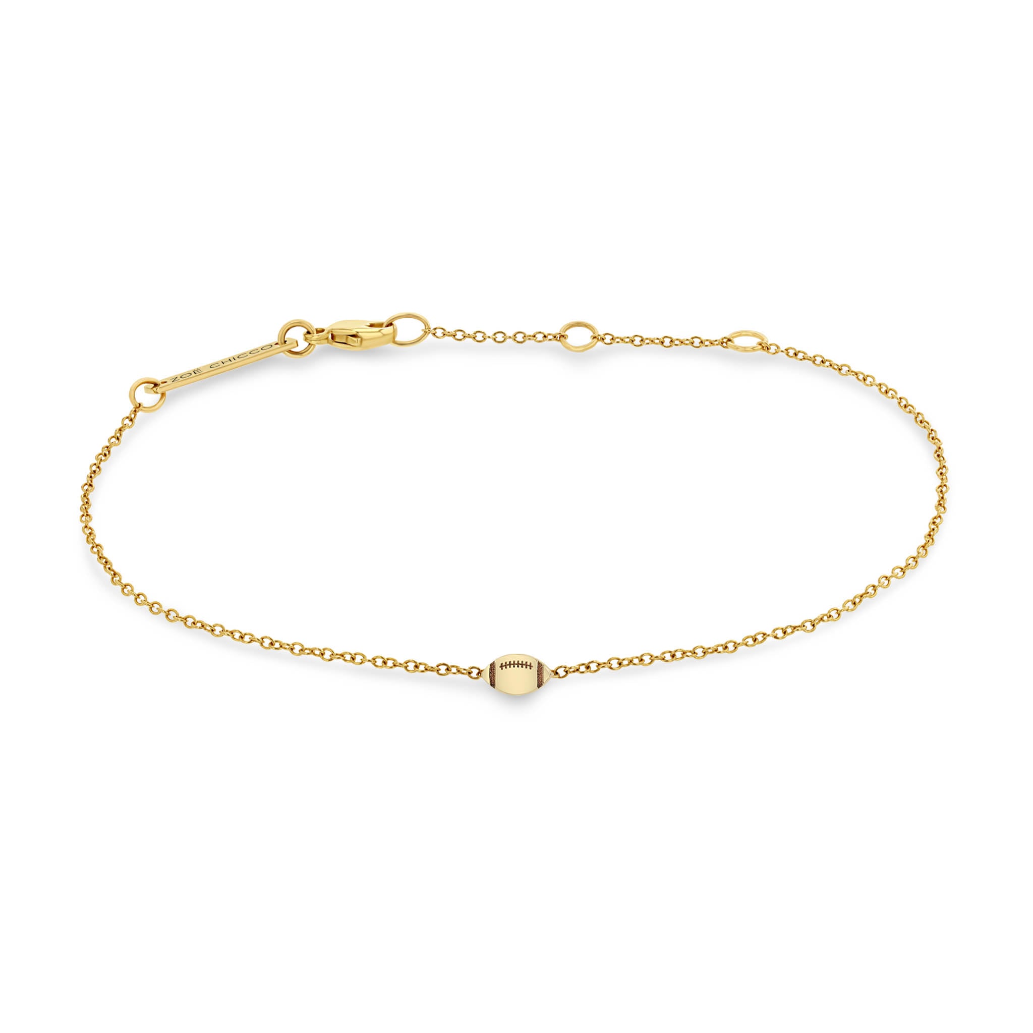 Zoë Chicco 14k Gold Itty Bitty Football Bracelet