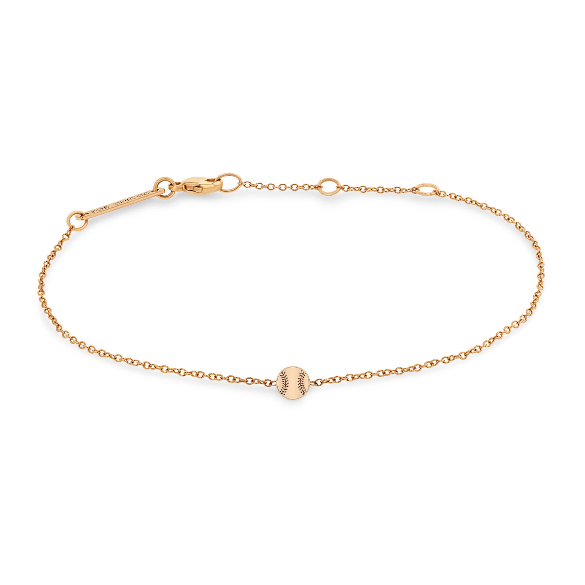 Zoë Chicco 14k Gold Itty Bitty Baseball Bracelet