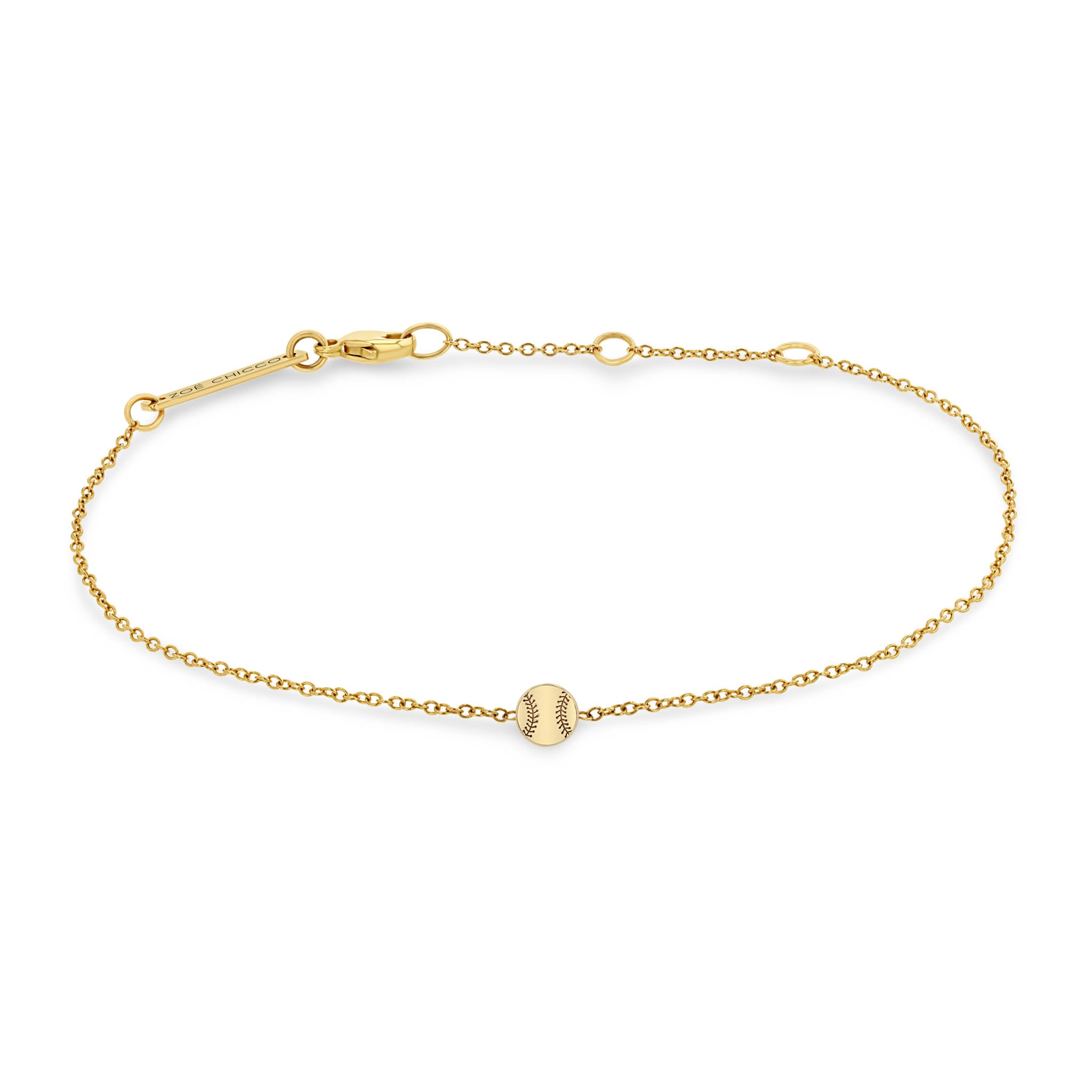 Zoë Chicco 14k Gold Itty Bitty Baseball Bracelet