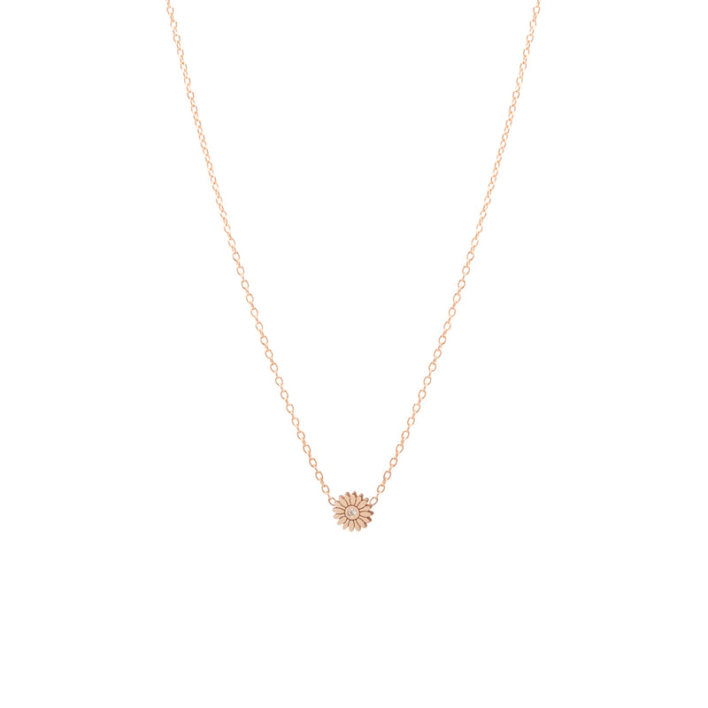 Zoë Chicco 14k Gold Diamond Itty Bitty Flower Necklace – ZOË CHICCO