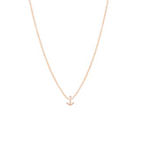 Zoe Chicco 14kt Rose Gold Itty Bitty Anchor Chain Necklace